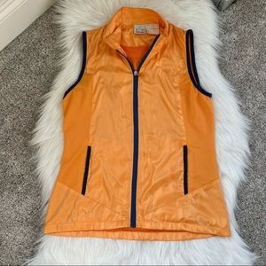 EP PRO orange blue golf vest zip up size medium